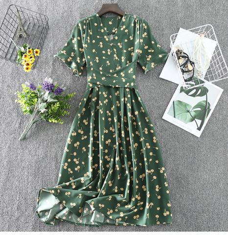 sd-17804 dress-green cherry